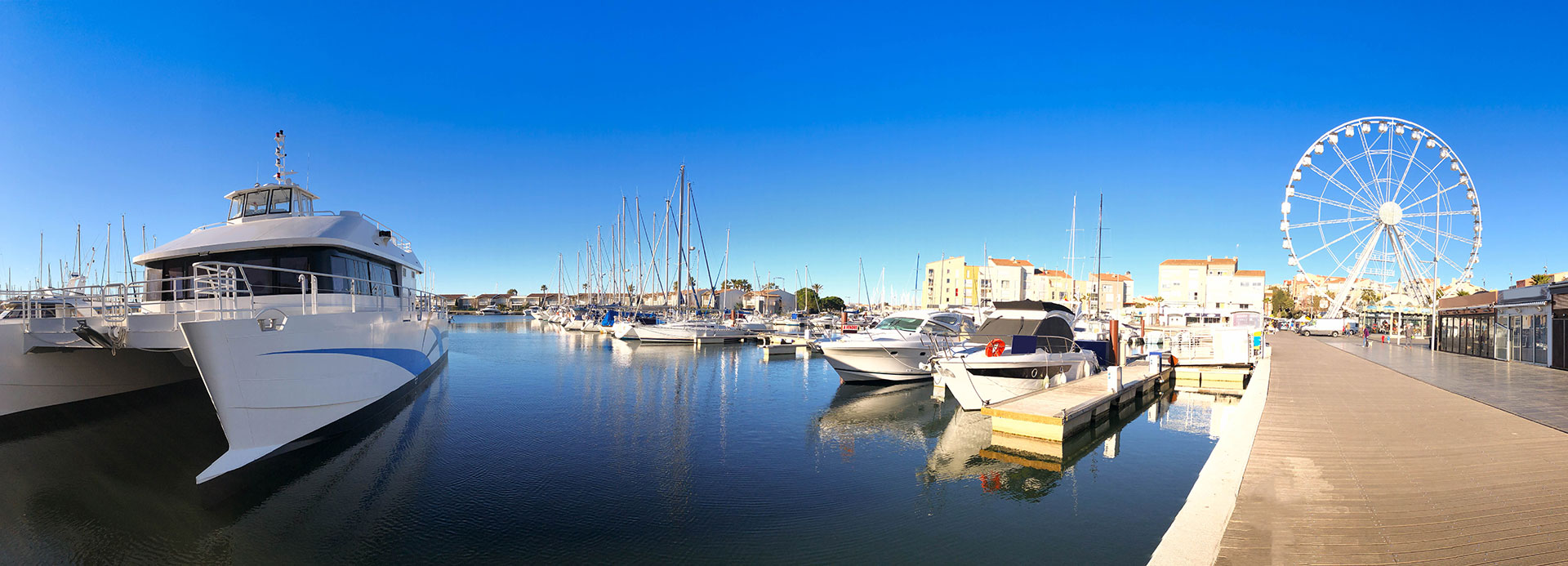 Vue générale du port du Cap d’Agde